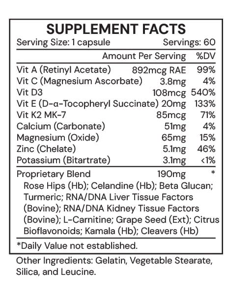 Systemic Formulas DV3 - D3 + K2 - Image 3